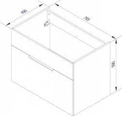 KARA omara pod umivalnikom 792 x 587 x 488 mm 1 predal, Chess