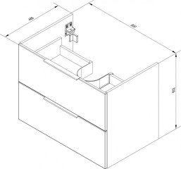 FM LUNA omara pod umivalnikom 80x60.5x49cm 2