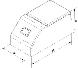 FM E-Box 6x5.5x12 HV srebrna vtičnica