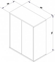 FM Finn Midi omara dvojna 60x75x30.5cm, Ast Eiche