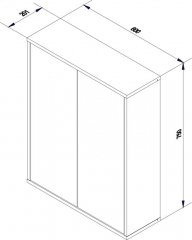 FM Finn Visoka omara dvojna 60x75x20.5cm, Antracit