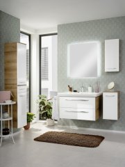 FM Milano Spodnja omara 30x57x32cm, Ast-Eiche/Bela