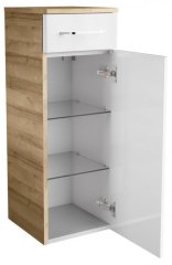 FM Milano midi omara 30.5x83x32cm, Ast-Eiche/Bela