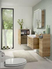 FM LED MILANO Ogledalo z omarico 90x78x16cm, Ast-Eiche