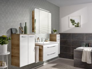 FM Milano LED Ogledalo z omarico 110x78x16cm, Ast-Eiche