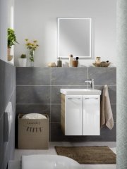 FM MILANO midi omarica 52.5x61x27.5cm, Ast-Eiche/Bela