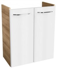 FM MILANO midi omarica 52.5x61x27.5cm, Ast-Eiche/Bela