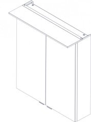 FM B.Perfekt Ogledalo z omarico 600 Bela