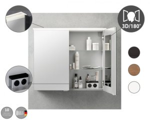 FM B.Perfekt Ogledalo z omarico 800 Bela