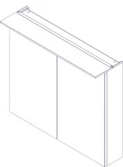 FM B.Perfekt Ogledalo z omarico 800 Bela
