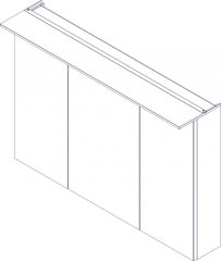 FM B.Perfekt Ogledalo z omarico 1000 Temni Hrast