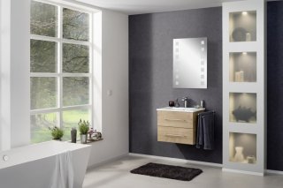 FM B.perfekt Set umivalnik in omarica 622mm, Hrast