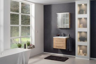 FM B.perfekt Set umivalnik in omarica 622mm, Hrast