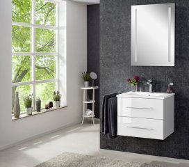 FM B.perfekt Set umivalnik in omarica 622mm, Bela