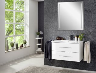 FM B.perfekt Set umivalnik in omarica 820mm, Bela