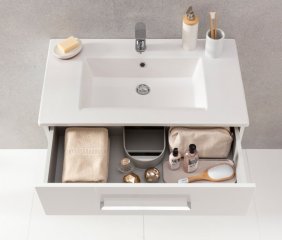 FM B.perfekt Set umivalnik in omarica 820mm, Bela