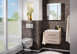 FM B.clever Umivalnik in Omarica pod umivalnikom 60x51x46cm, Alaska Esche