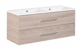 FM B.clever Umivalnik dvojni in Omarica pod umivalnikom 120x51x46cm, Alaska Esche