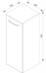 FM B.clever Midi omara 30.5x81x32cm, Bela