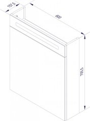 FM LED Ogledalo z omarico 60x71x16.1cm, Bela