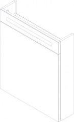 FM LED Ogledalo z omarico 60x71x16.1cm, Bela