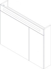 FM LED Ogledalo z omarico 90x71x16cm, Bela