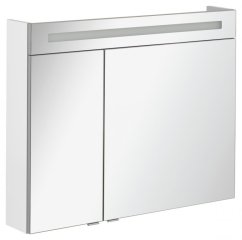 FM LED Ogledalo z omarico 90x71x16cm, Bela