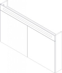 FM LED Ogledalo z omarico 120x71x16cm, Bela