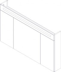 FM LED Ogledalo z omarico 120x71x16cm, Alaska Esche