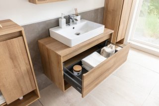 NATURA omara pod umivalnikom z izrezom za umivalnike 934 x 523 x 455 mm Ast-Eiche