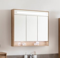 NATURA LED ogledalo z omarico 934 x 840 x 155 mm Ast-Eiche