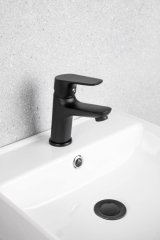 FM Rozeta za preliv črna 22mm