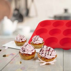 DR OETKER Silikonski pekač za 12 mufinov, Flexxible Love 34x26x3c