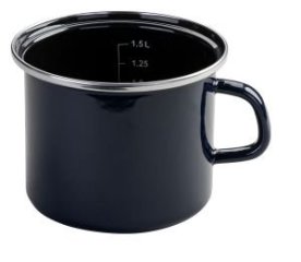 Lonček za mleko Ø14cm, 1,5L, emajl