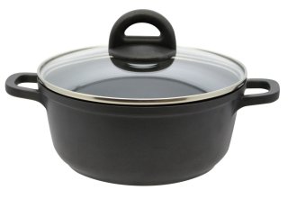 Kozica s steklenim pokrovom  Ø20cm, 2,0L, Black