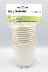 Lončki papirnati 250 ml beli, 10 kosov
